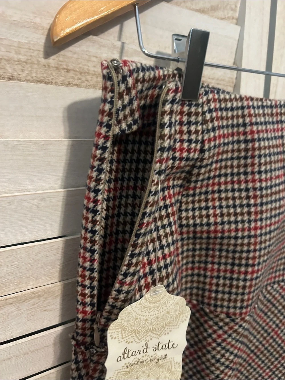 NWT Altar’d State Plaid Academia Mini Skirt Size Small